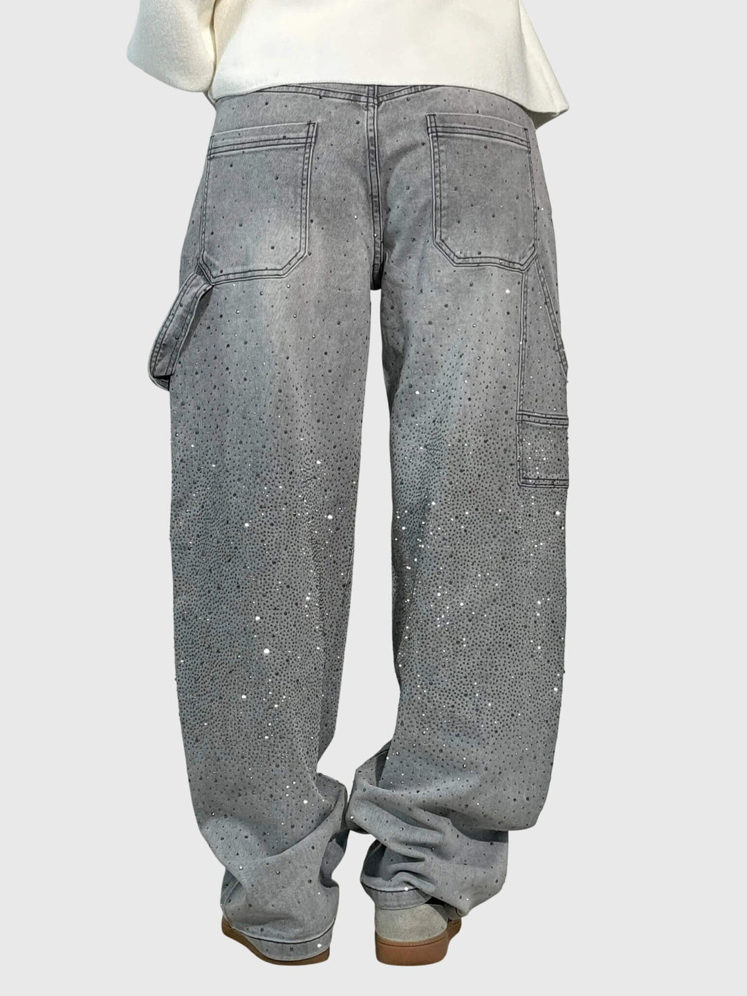 Kimberly | Kvinnors Glittrande Diamant Denimbyxor