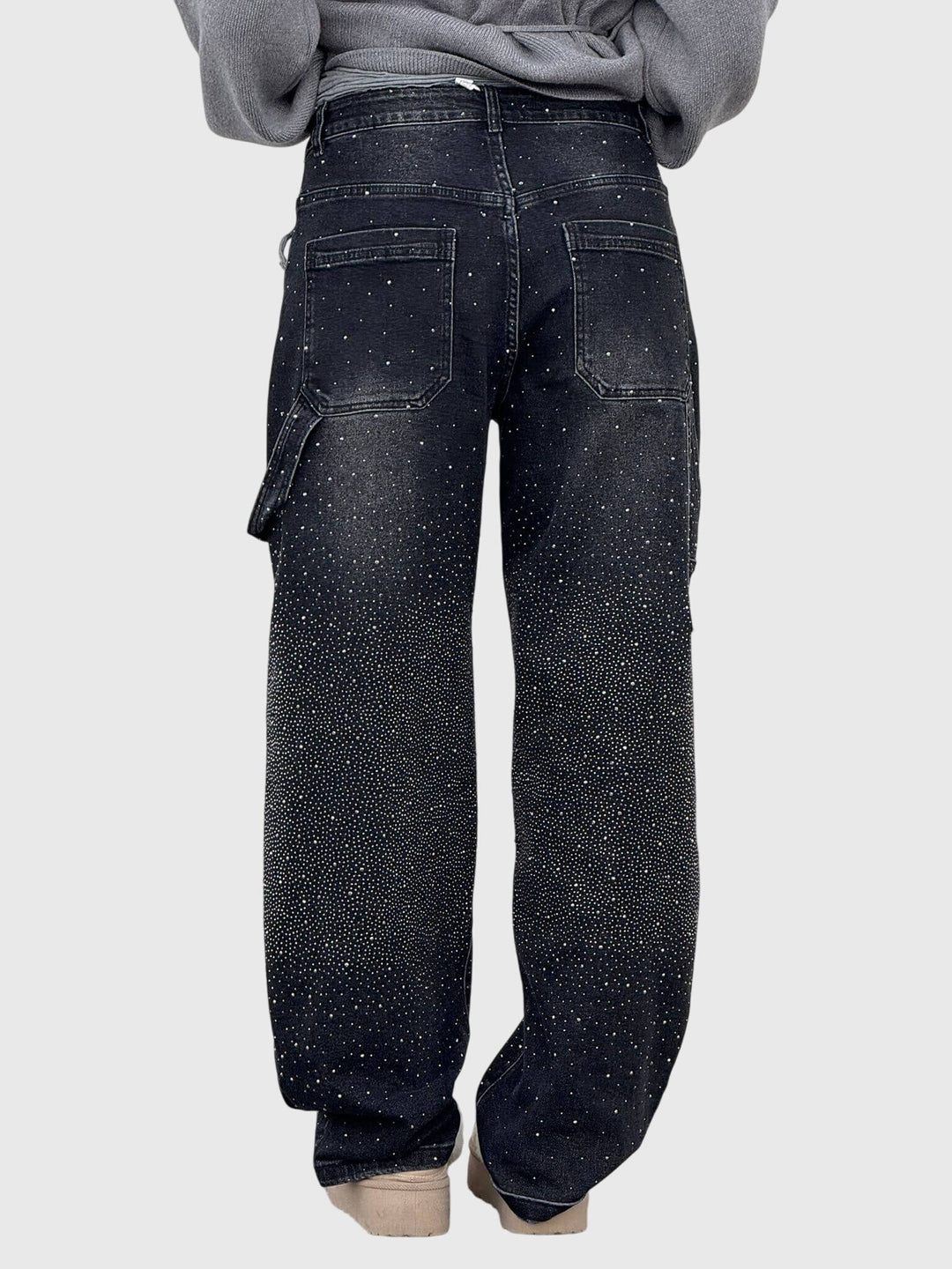 Kimberly | Kvinnors Glittrande Diamant Denimbyxor