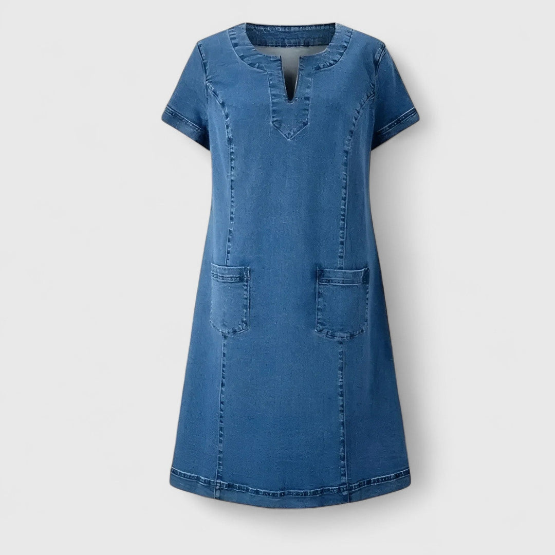Christine | Elegant Denim Klänning