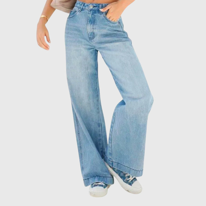 Kayla | Damens Avslappnade Baggy Denimbyxor