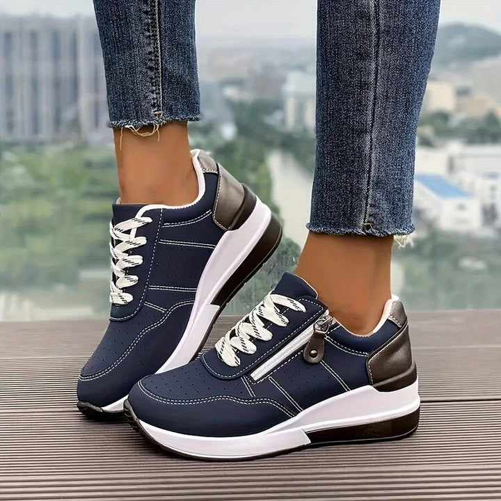 Luna | Kvinnors Ortopediska Sneakers Låg Klipp Snörning Komfort Gång
