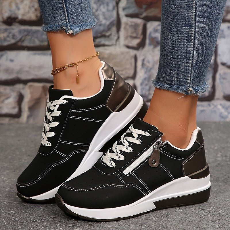 Luna | Kvinnors Ortopediska Sneakers Låg Klipp Snörning Komfort Gång